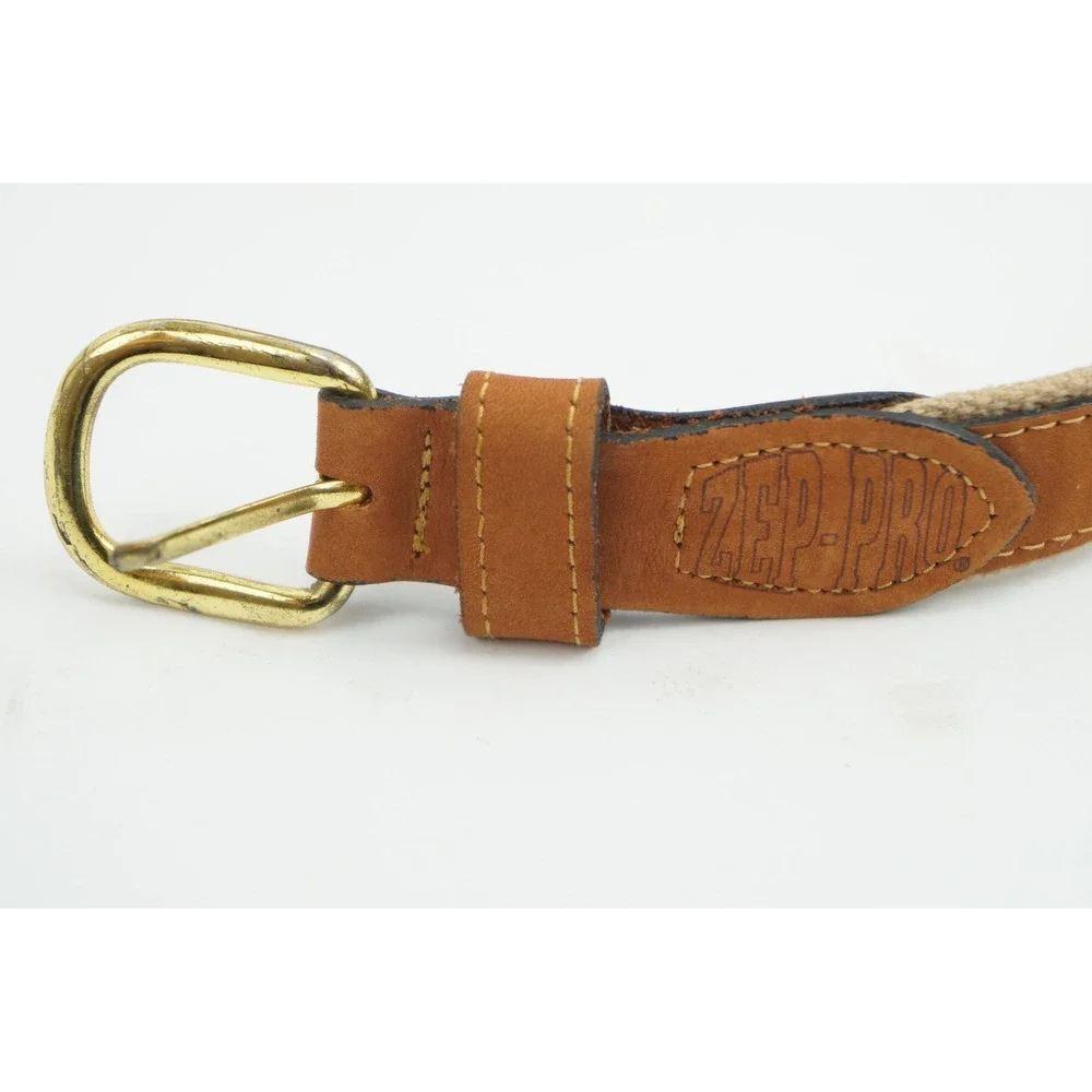 Zep-Pro Belt Size 38 Brown Florida Gators Leather Canvas NCAA USA Excellent